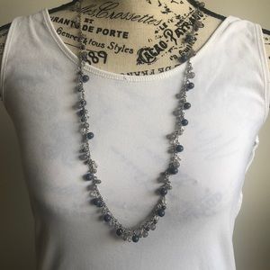 NWT Banana Republic beaded silver necklace